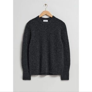 & OTHER STORIES Alpaca Blend Knit Jumper In Dark Gray